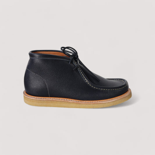 Leather Navy Boot