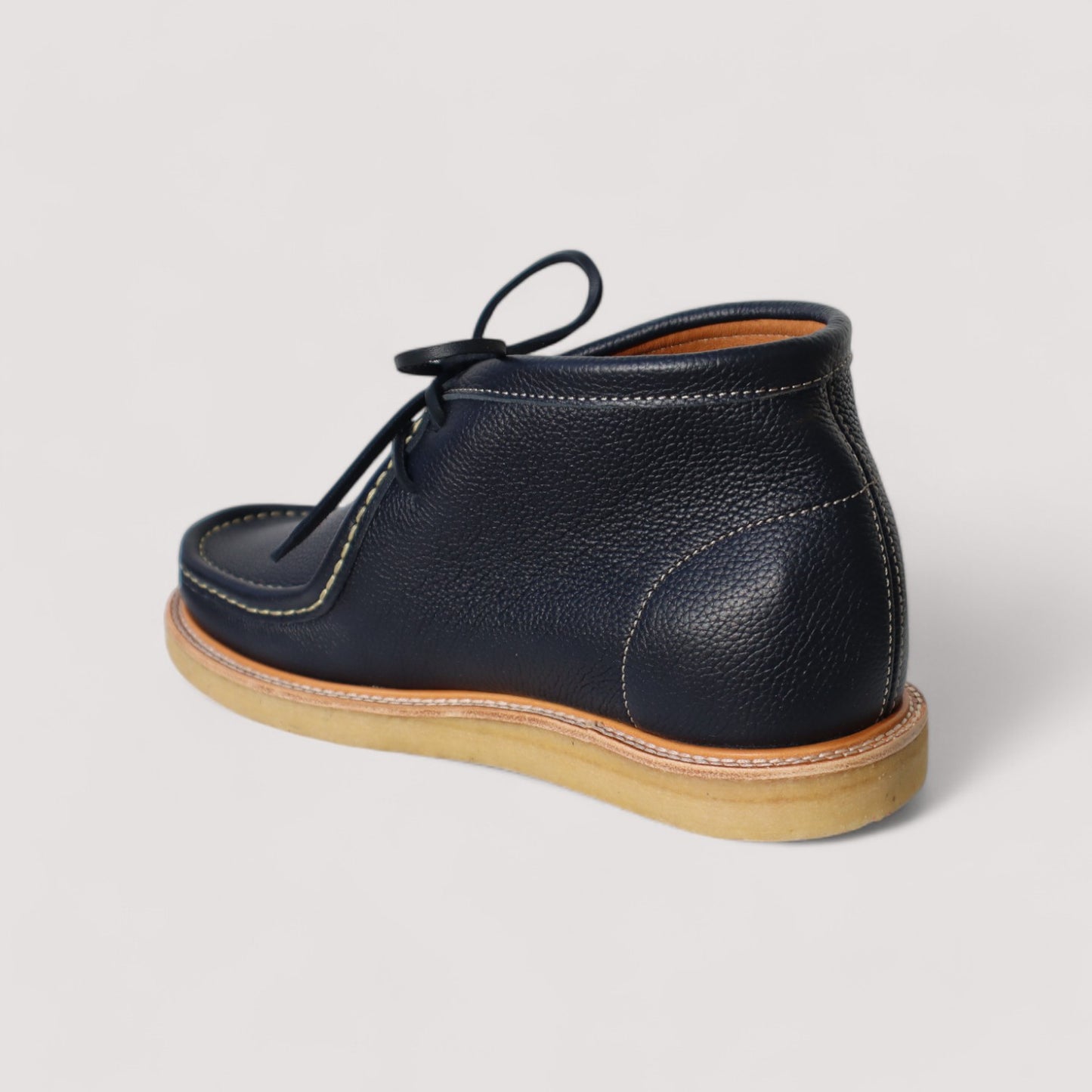 Leather Navy Boot