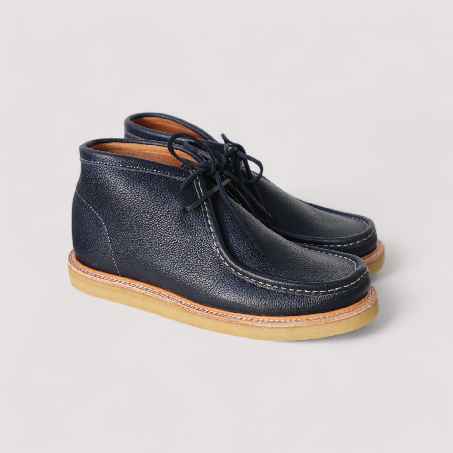 Leather Navy Boot