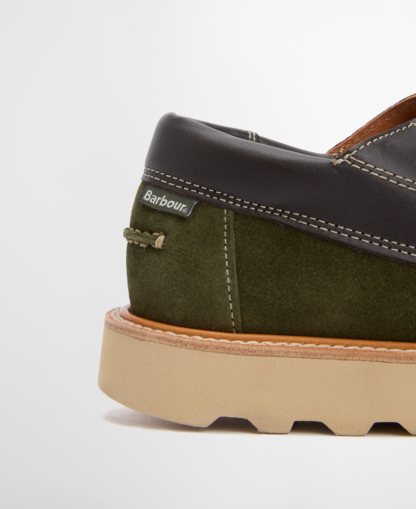 Southfield Moccasin Green Suede & Brown Leather