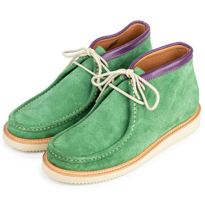 Wally Boot with Vibram Sole in Green Suede