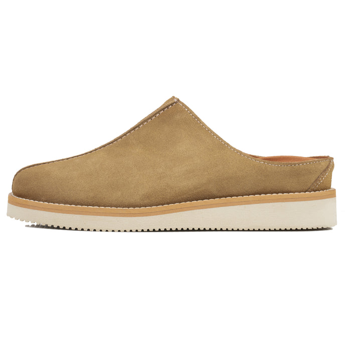 Suede Relaxer with Beige Vibram Sole in Khaki
